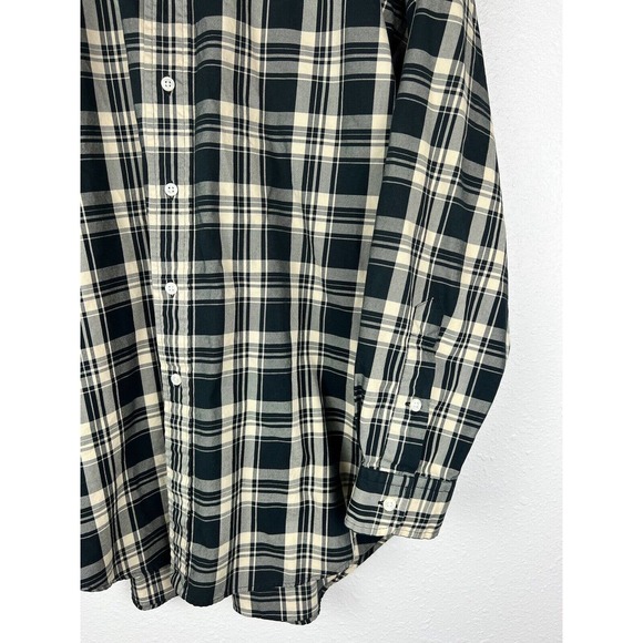 Ralph Lauren Blake Large Black & Beige Plaid Long Sleeve Button Up Shirt - Picture 4 of 6